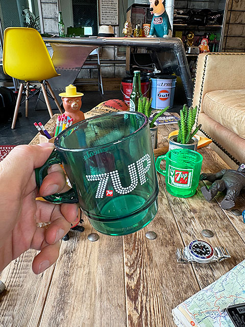 7UP セブンアップ スタッキングマグ （ジョージアグリーンクリア