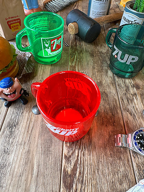7UP セブンアップ スタッキングマグ （クリアレッド） 単品