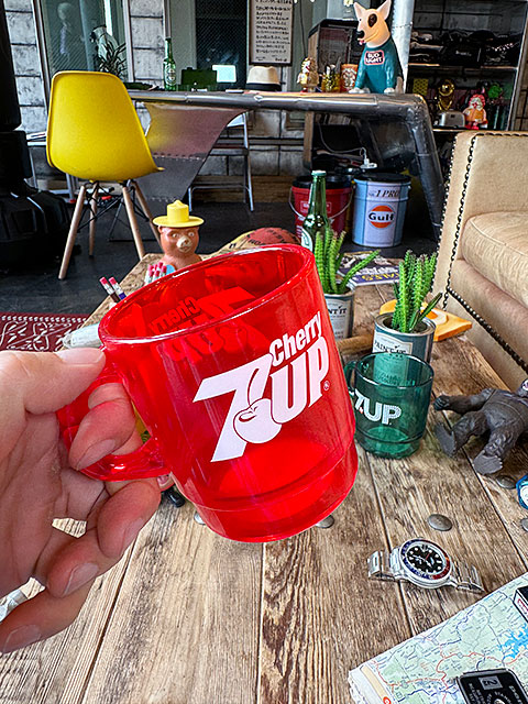 7UP セブンアップ スタッキングマグ （クリアレッド） 単品