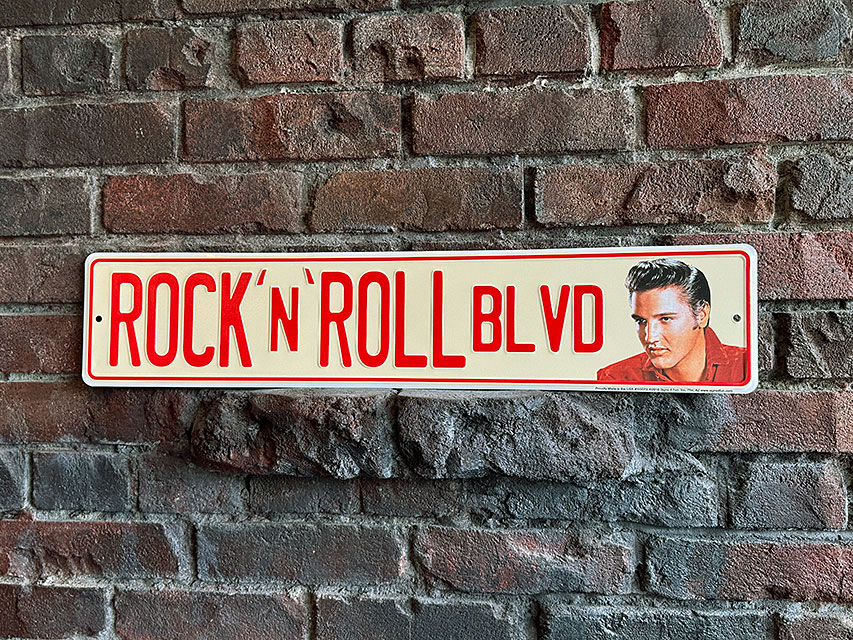 エルヴィス・プレスリー　ロックンロール　ストリートサイン　ブリキ看板 ■ アメリカン雑貨 アメリカ雑貨 | 