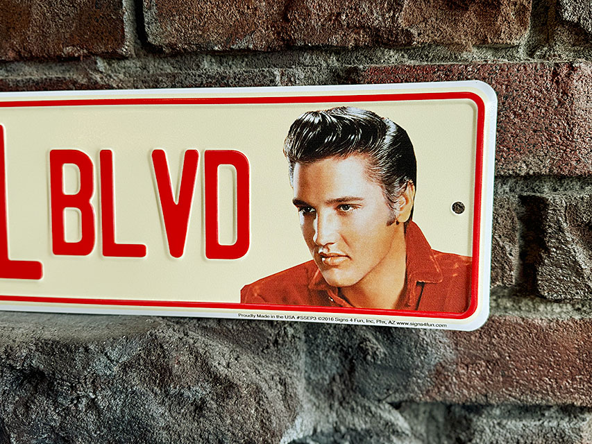 エルヴィス・プレスリー　ロックンロール　ストリートサイン　ブリキ看板 ■ アメリカン雑貨 アメリカ雑貨 |  | 01