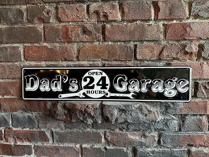 お父さんのガレージ　24時間営業　ストリートサイン　ブリキ看板 ■ アメリカン雑貨 アメリカ雑貨 | 