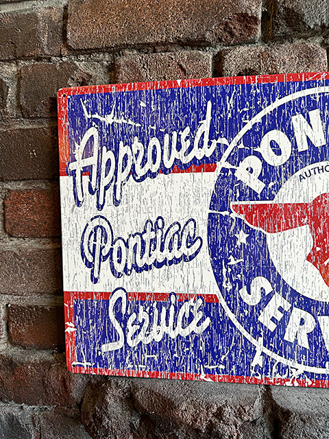 ポンティアック　サービス　チーフポンティアック　ブリキ看板　エイジングサイン ■ アメリカン雑貨 アメリカ雑貨 |  | 02