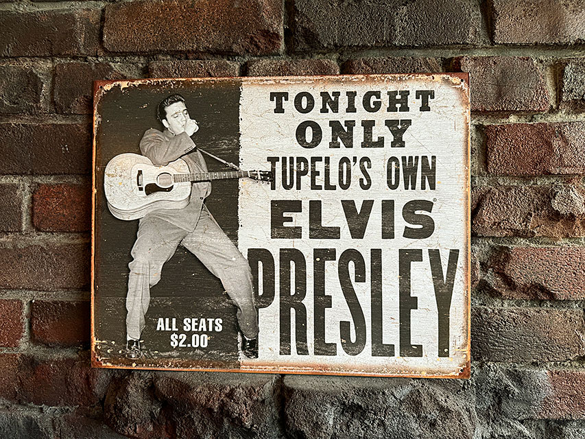 エルヴィス・プレスリー　トゥペロ　ライブ　ブリキ看板 ■ アメリカン雑貨 アメリカ雑貨 | 
