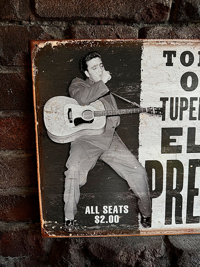 エルヴィス・プレスリー　トゥペロ　ライブ　ブリキ看板 ■ アメリカン雑貨 アメリカ雑貨 |  | 01