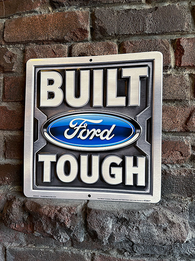 フォード　ビルトタフ　ブリキ看板　BUILT FORD TOUGH ■ アメリカン雑貨 アメリカ雑貨 爆買