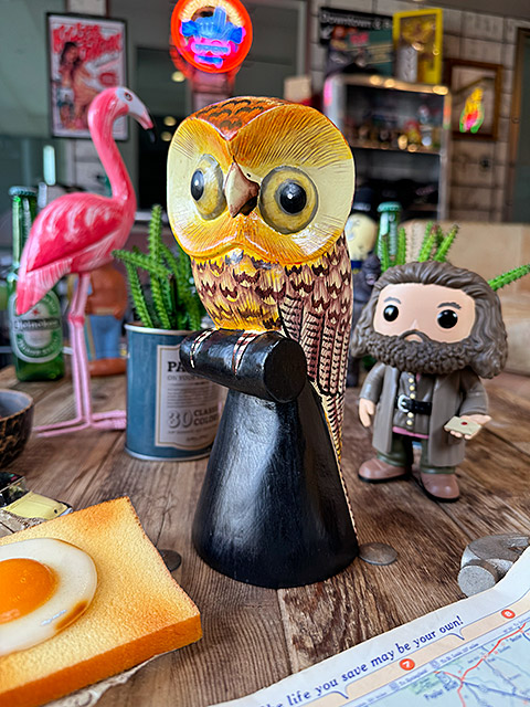 幸せを呼ぶ鳥　フクロウ　木彫り人形　ウッドカービング ■ アメリカン雑貨 アメリカ雑貨 | 