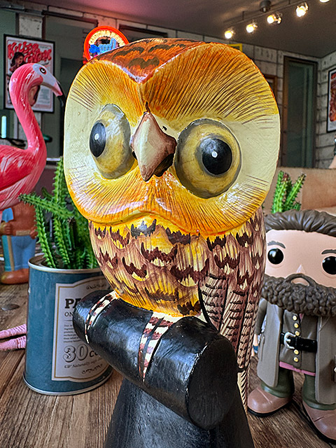 幸せを呼ぶ鳥　フクロウ　木彫り人形　ウッドカービング ■ アメリカン雑貨 アメリカ雑貨 |  | 01