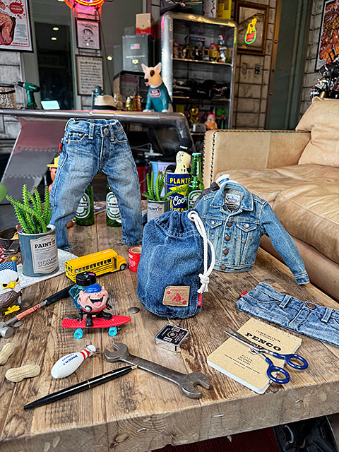 アライヤン デニム 巾着 （Sサイズ） 岡山産デニム MADE IN JAPAN