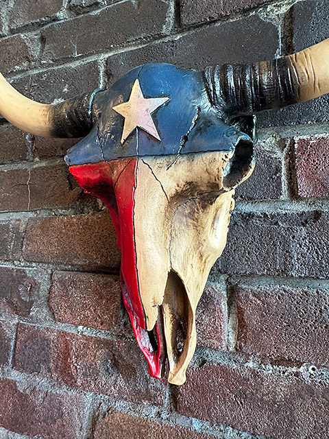 テキサスフラッグ カウスカル ウォールオブジェ ウエスタン 壁飾り