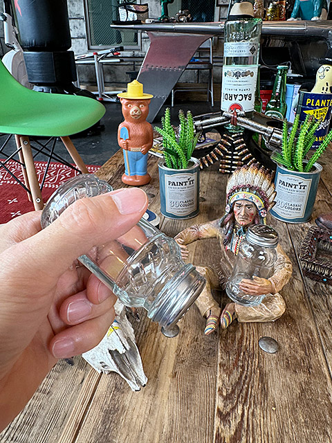 インディアン チーフ ソルト＆ペッパー ウエスタン ネイティブ