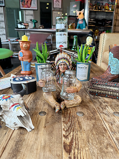 インディアン チーフ ソルト＆ペッパー ウエスタン ネイティブ