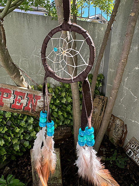 ネイティブアメリカン　ナバホ族が手掛けた本物　ドリームキャッチャー　（Sサイズ/ダークブラウン）　ハンドメイド　MADE IN U.S.A.　単品 |  | 01