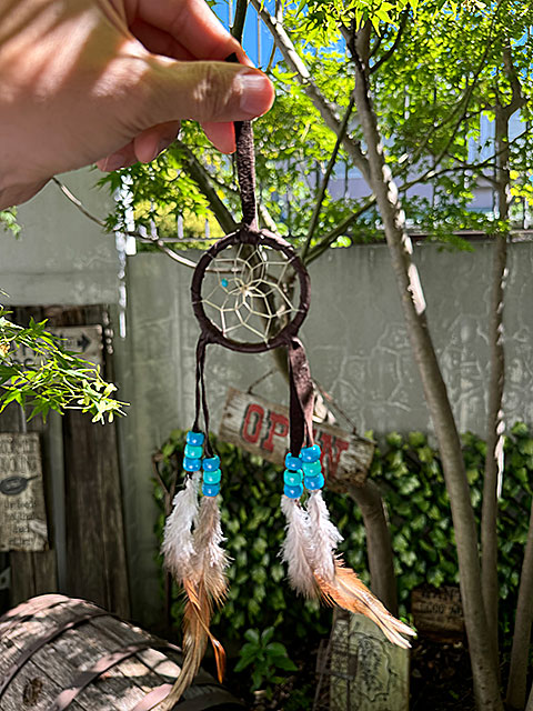 ネイティブアメリカン　ナバホ族が手掛けた本物　ドリームキャッチャー　（Sサイズ/ダークブラウン）　ハンドメイド　MADE IN U.S.A.　単品 |  | 03