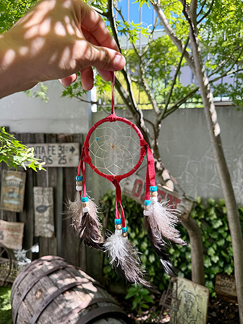 ネイティブアメリカン　ナバホ族が手掛けた本物　ドリームキャッチャー　（Mサイズ/レッド）　ハンドメイド　MADE IN U.S.A.　単品 |  | 03