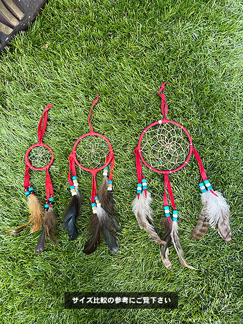 ネイティブアメリカン　ナバホ族が手掛けた本物　ドリームキャッチャー　（Mサイズ/レッド）　ハンドメイド　MADE IN U.S.A.　単品 |  | 05