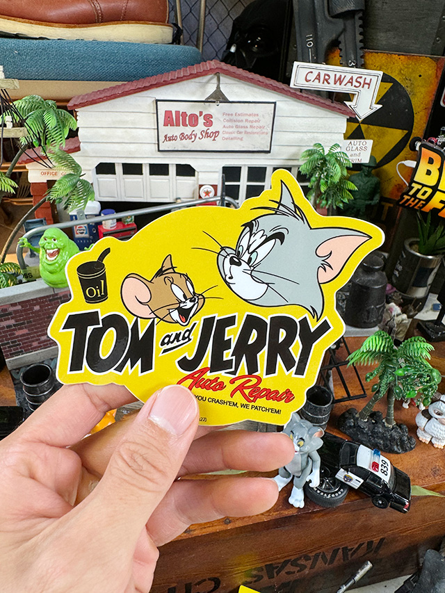 トムとジェリー　オフィシャル　ステッカー　（オートリペア） ■ アメリカン雑貨 アメリカ雑貨 |  | 02