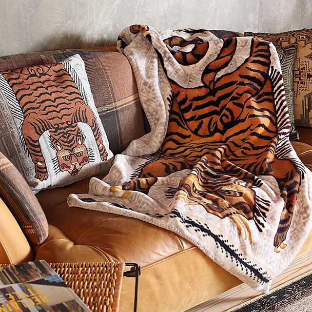 ポストジェネラル　フランネル　フリースブランケット　（タイガー）　90cm×150cm ■ アメリカン雑貨 アメリカ雑貨 |  | 07
