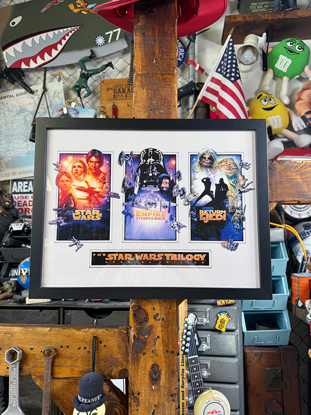 映画　スターウォーズ　初代三部作　トリロジー　フレームアート ■ アメリカン雑貨 アメリカ雑貨 | 