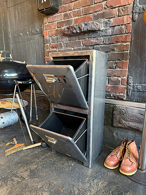 ダルトン　トラッシュカン　ダブルデッカー　（RAW/サビ塗装）　ゴミ箱 ■ アメリカン雑貨 アメリカ雑貨 | DULTON | 10