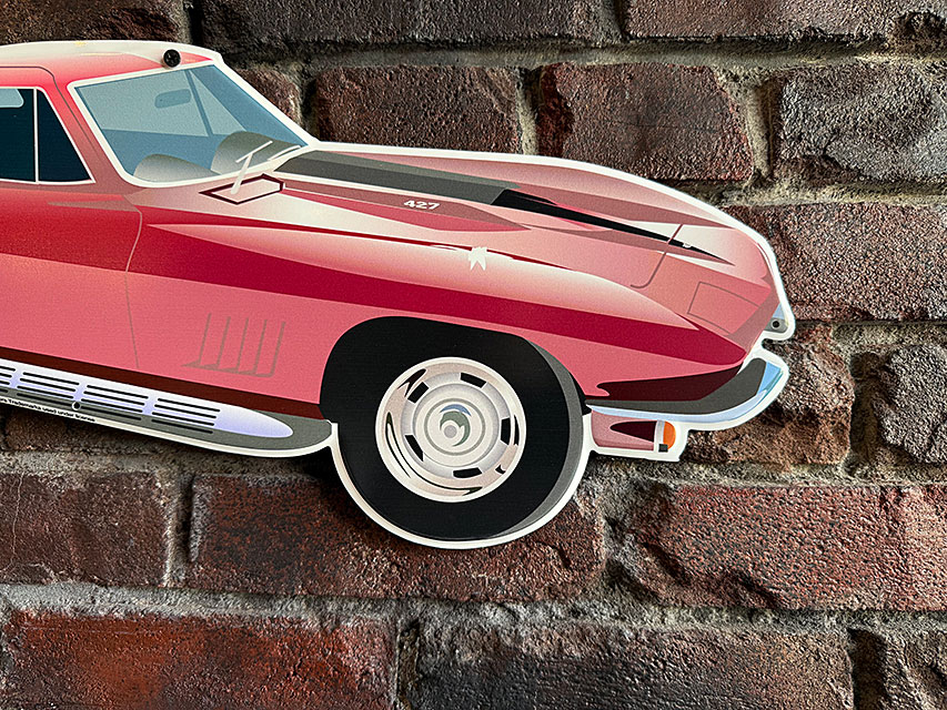 1967年　シボレー　コルベット　C2　ダイカット　エンボス　ティンサイン　ブリキ看板 ■ アメリカン雑貨 アメリカ雑貨 |  | 01