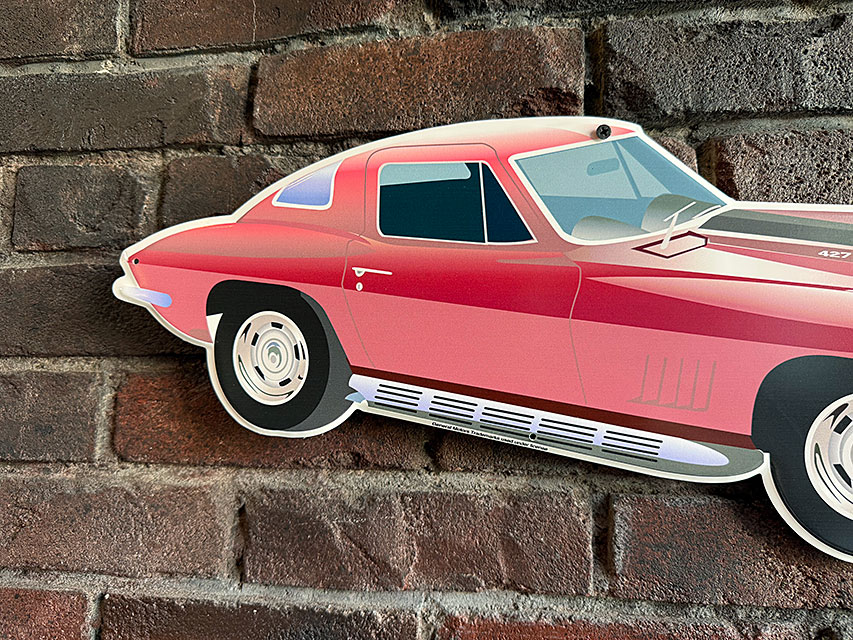 1967年　シボレー　コルベット　C2　ダイカット　エンボス　ティンサイン　ブリキ看板 ■ アメリカン雑貨 アメリカ雑貨 |  | 02
