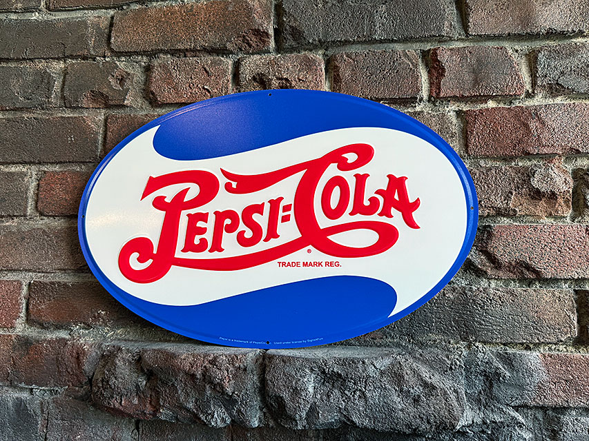ペプシ　1930年代ロゴ　オーバル型　エンボス　ティンサイン　ブリキ看板 ■ アメリカン雑貨 アメリカ雑貨 |  | 02