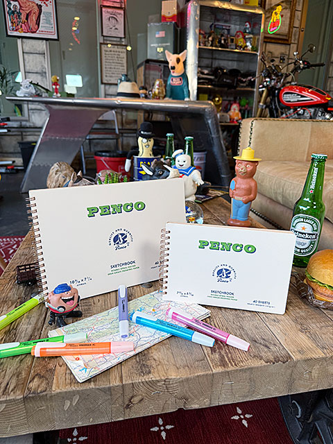 PENCO　ペンコ　スケッチブック　（B6+B5/2冊セット）　厚口　40シート　画用紙　厚紙　HS画王　水彩画　パステル　HIGHTIDE　ハイタイド | 