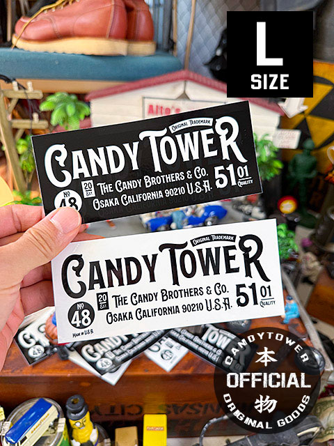 キャンディタワー　オフィシャル　ステッカー　Lサイズ　14.5cm　（2枚セット） ■ アメリカン雑貨 アメリカ雑貨 爆買 | 
