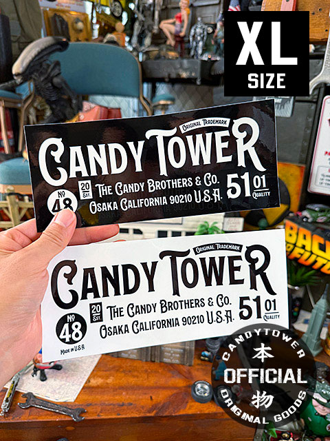 キャンディタワー　オフィシャル　ステッカー　XLサイズ　22cm　（2枚セット） ■ アメリカン雑貨 アメリカ雑貨 | 