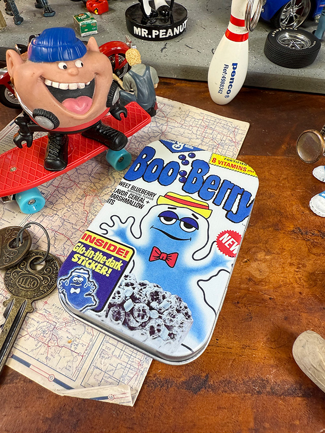 アメリカンアド ブリキケース （ブーベリー/シルバー） ブリキ缶 小物