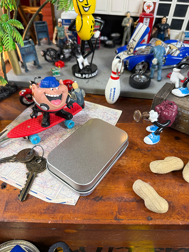 アメリカンアド ブリキケース （ブーベリー/シルバー） ブリキ缶 小物