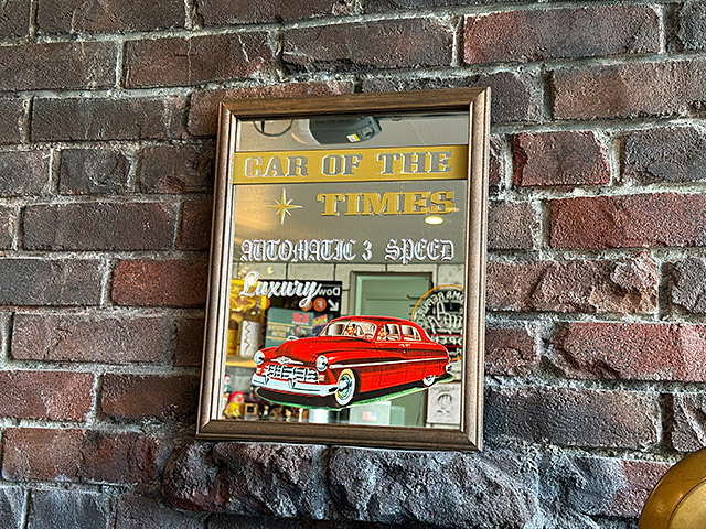 Wells. Fargo & Co. パブミラー　アメリカン雑貨　インテリア パブミラー LOVE VINTAGE CARS インテリア ウォールミラー 鏡