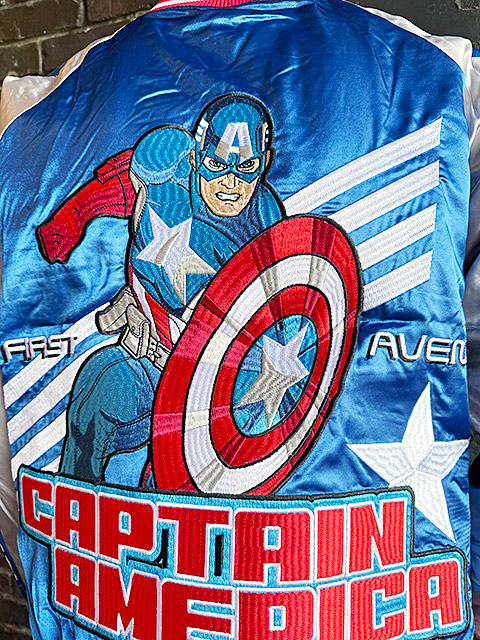 マーベル キャプテンアメリカ スカジャン Lサイズのみの展開 ユニ