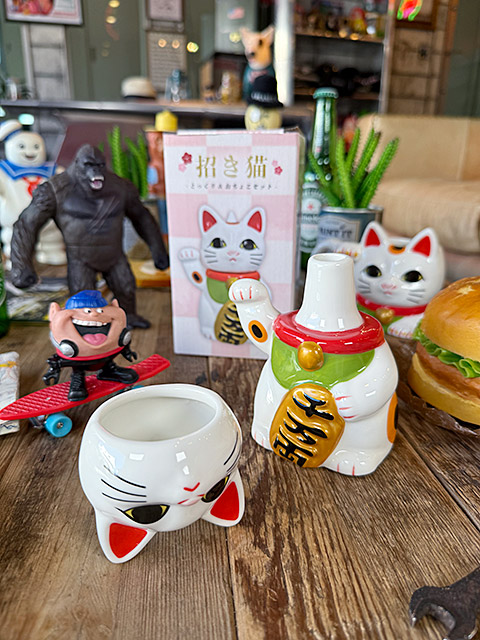 開運紹福　招き猫　とっくり　&　おちょこ　セット　商売繁盛　千客万来 ■ アメリカン雑貨 アメリカ雑貨 |  | 03