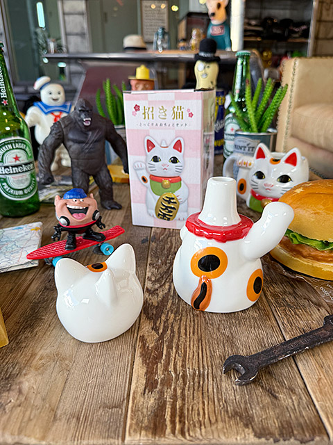 開運紹福　招き猫　とっくり　&　おちょこ　セット　商売繁盛　千客万来 ■ アメリカン雑貨 アメリカ雑貨 |  | 05