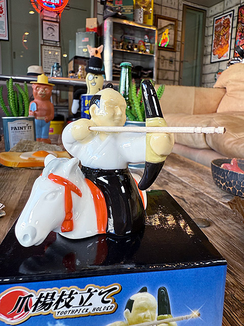 やぶさめ 爪楊枝入れ 流鏑馬 つまようじ 武士 □ アメリカン雑貨