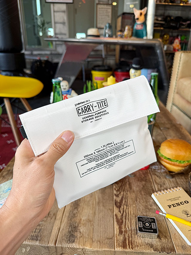 PENCO　ペンコ　キャリータイトケース　Dリング付き　（Mサイズ/ホワイト）　2WAY　収納　ポーチ　HIGHTIDE　ハイタイド | 