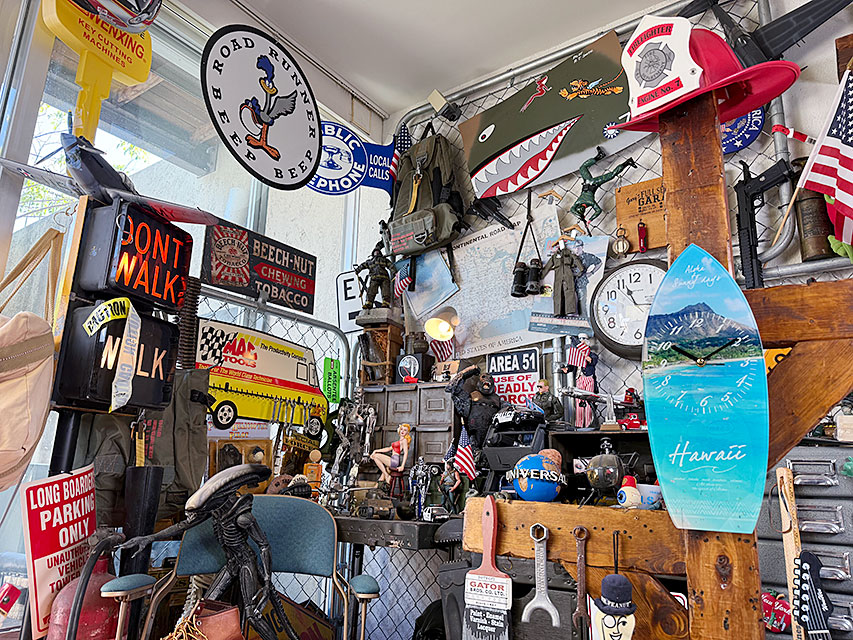 ハワイ　ワイキキビーチ　サーフボード　ガラスクロック　L　壁掛け時計 ■ アメリカン雑貨 アメリカ雑貨 |  | 04