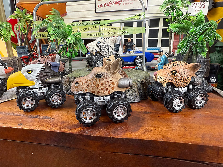 アニマルヘッド モンスタートラック プルバック ミニカー （6台セット