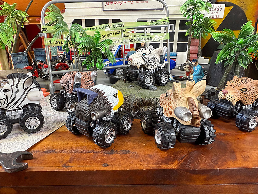 アニマルヘッド モンスタートラック プルバック ミニカー （6台セット