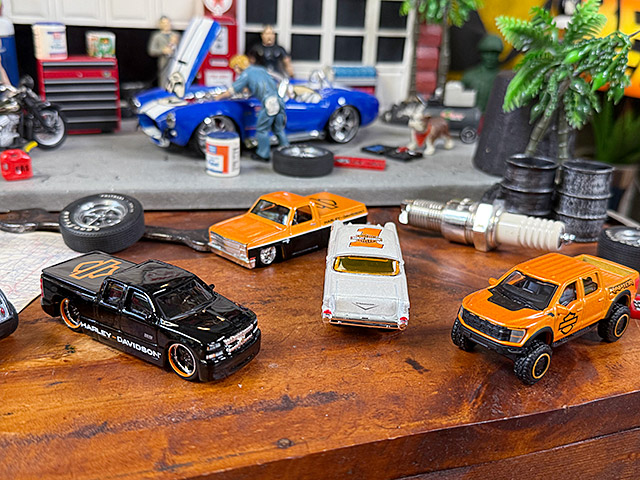 マイスト　ハーレーダビッドソン　カスタムカー　ミニカー　1/64スケール　（6台セット） ■ アメリカン雑貨 アメリカ雑貨 | Harley Davidson | 07