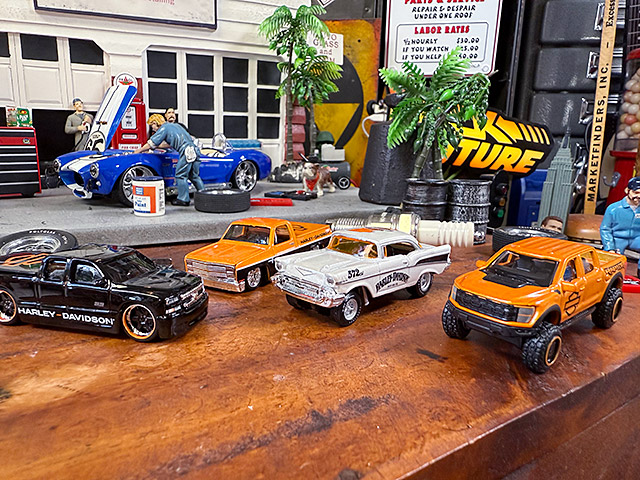 マイスト　ハーレーダビッドソン　カスタムカー　ミニカー　1/64スケール　（6台セット） ■ アメリカン雑貨 アメリカ雑貨 | Harley Davidson | 10