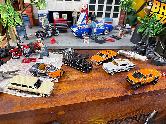 マイスト　ハーレーダビッドソン　カスタムカー　ミニカー　1/64スケール　（6台セット） ■ アメリカン雑貨 アメリカ雑貨 | Harley Davidson | 12