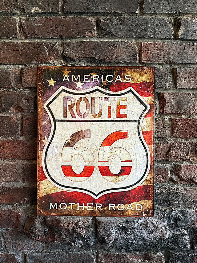 ルート66　＆　クラシック星条旗　ブリキ看板 ■ アメリカン雑貨 アメリカ雑貨 |  | 03
