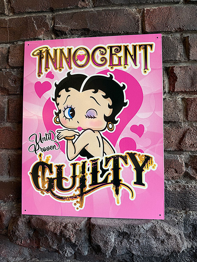 ベティ・ブープ　ブリキ看板　（BOOP GUILTY） ■ アメリカン雑貨 アメリカ雑貨 爆買 | 
