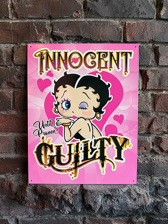 ベティ・ブープ　ブリキ看板　（BOOP GUILTY） ■ アメリカン雑貨 アメリカ雑貨 爆買 |  | 03