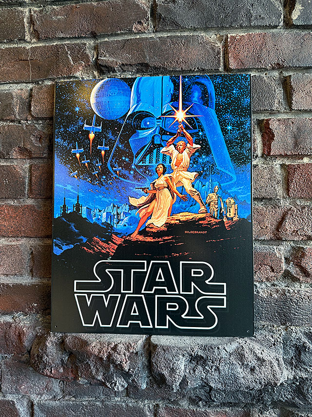 スターウォーズ　1977年公開　エピソード4　新たなる希望　ブリキ看板　（グレッグ・ヒルデブラント作）　 ■ アメリカン雑貨 アメリカ雑貨 | 