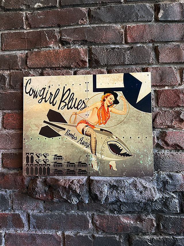ミリタリー　ピンナップガール　アート　ブリキ看板　（COWGIRL BLUES） ■ アメリカン雑貨 アメリカ雑貨 |  | 04