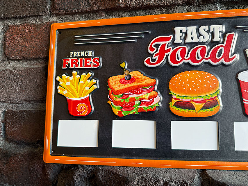 ハンバーガーショップ　ファーストフード　メニューボード　ブリキ看板 ■ アメリカン雑貨 アメリカ雑貨 |  | 01